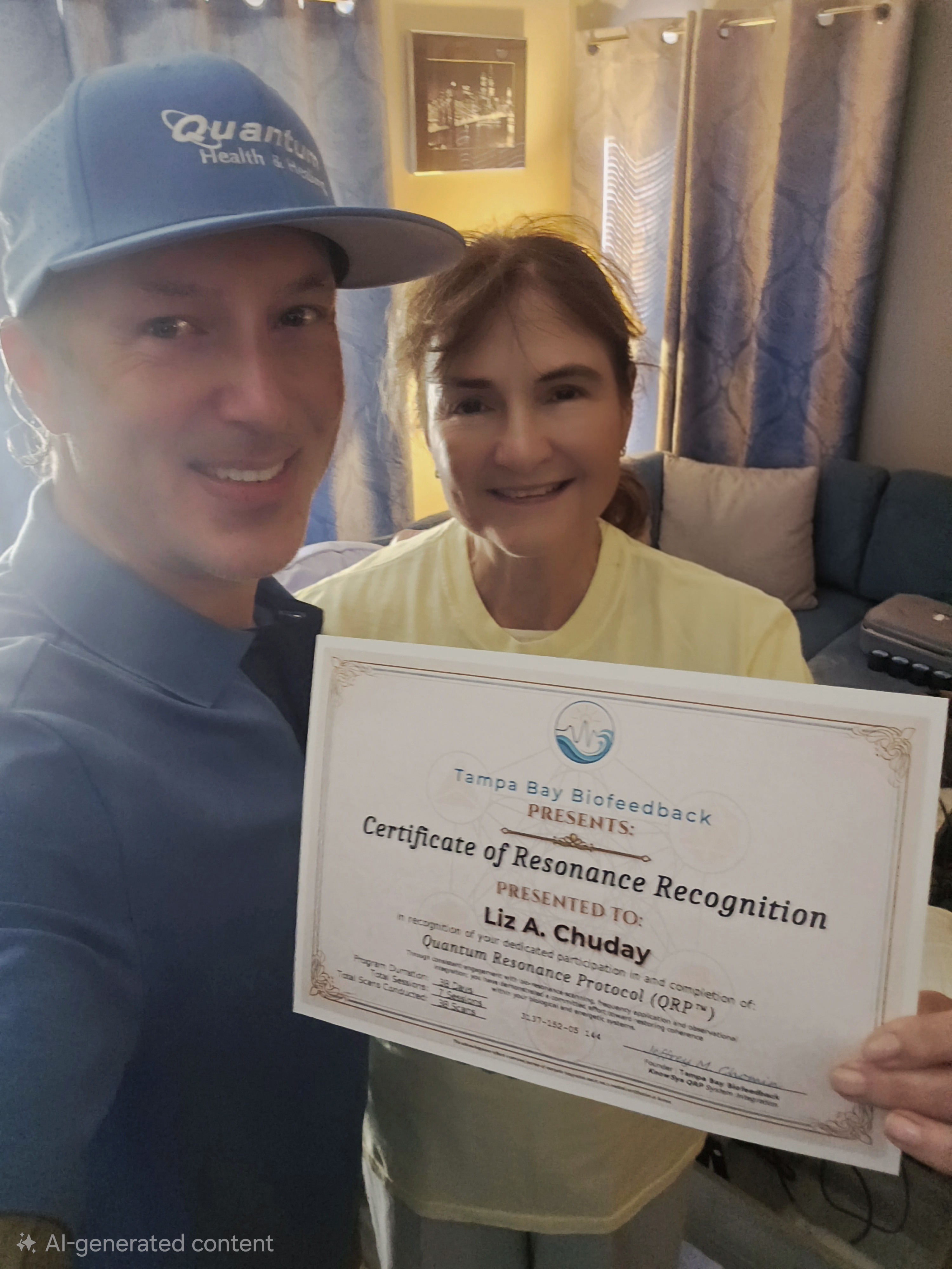 Certificate of Resonance Recognition being presented